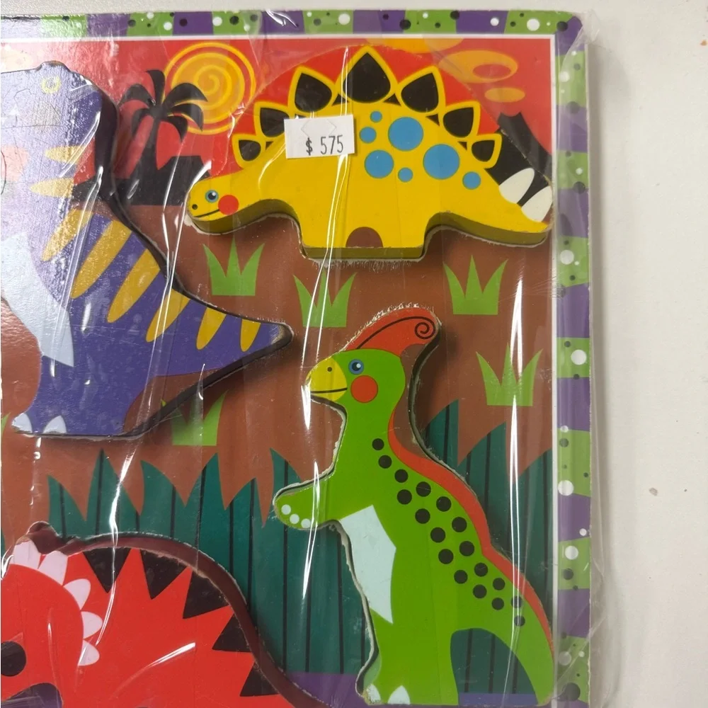 Melissa & Doug Wooden Chunky Puzzle Dinosaur Animal‎ Piece Toddler Toy